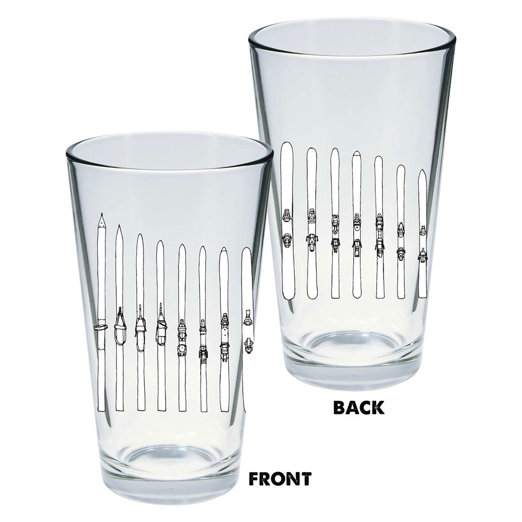 Ski The East Ski Quiver Pint Glass
