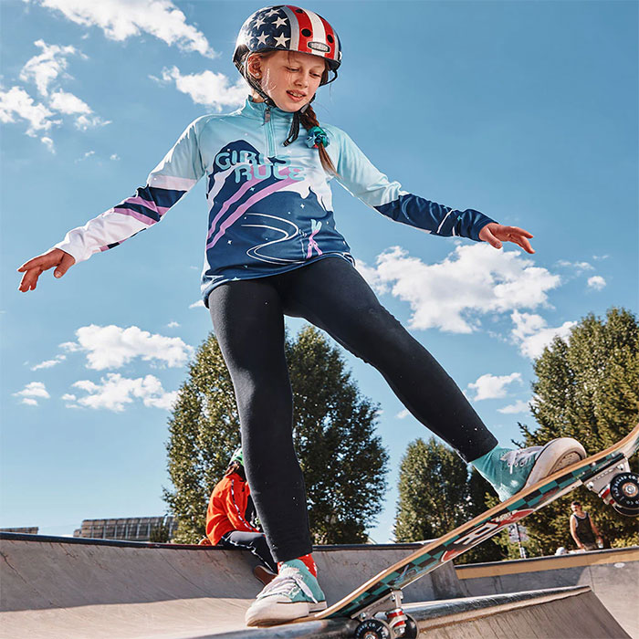 Spyder Girl's Surface Zip T-Neck