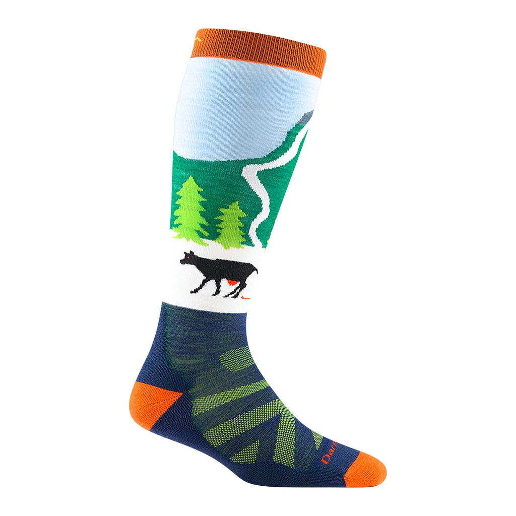 Darn Tough Kids Pow Cow OTC Midweight Ski & Snowboard Sock