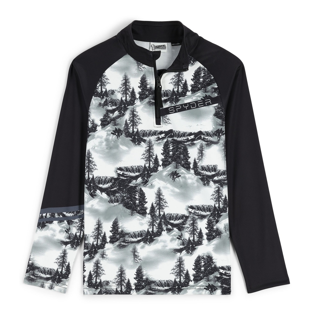 Spyder Boy's Treeline Zip T-Neck