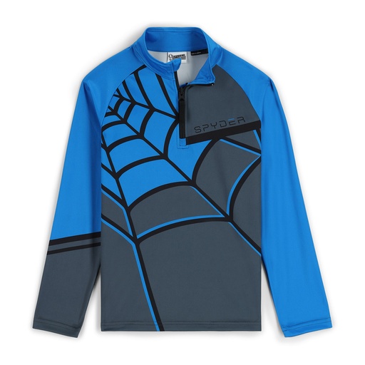 [B8478] Spyder Boy's Web Zip T-Neck