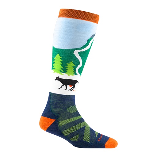[B8543] Darn Tough Kids Pow Cow OTC Midweight Ski & Snowboard Sock