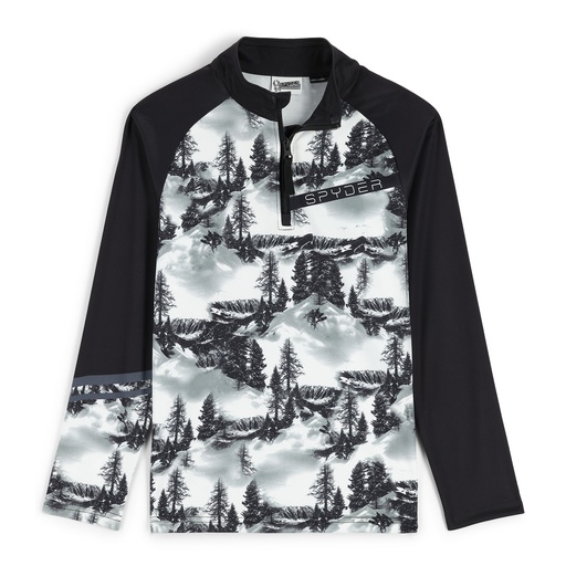 [B8479] Spyder Boy's Treeline Zip T-Neck