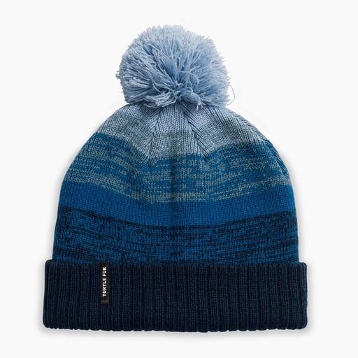 [14924] Turtle Fur Youth Fade Pom Beanie